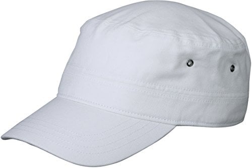 Army Military Cap im Kuba Castro Look in Weiss Weiss ( Weiß )