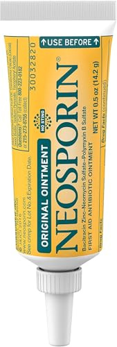 Neosporin Original First Aid Antibiotic Ointment with Bacitracin Zinc for Infection Protection, Wound Care Treatment & Scar Appearance Minimizer for Minor Cuts, Scrapes and Burns,.5 oz