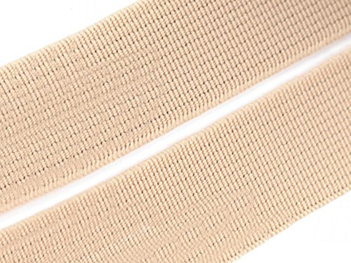 Gummiband 20 mm Gummizug Gummilitze Gummi Hosengummi gewebt viele Farben (20 Millimeter, 03 beige)