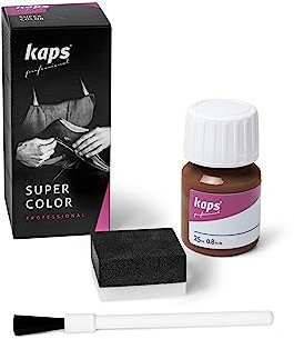 KAPS Super Color – Teinture pour Cuir Naturel – Matières Synthétiques et Textiles – 25 ml – Plusieurs couleurs, Noix 179