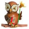 Drechslerei Kuhnert - Rauchfigur/Räucherfigur - Eule Gratulant aus Massivholz - ca. 15 cm - Made in Germany