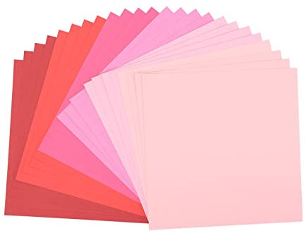 Vaessen Creative Florence Scrapbook-Papier 216 g 12x12-x24 Blatt-Multipack, pink, Paper, multicolor, 30.5 x 30.5 x 0.7 cm