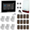 ITALIAN ALARM - Allarme Casa Senza Fili con Sirena Esterna, Kit Antifurto Casa Wireless con App e SIM GSM, Allarme Porta Ingresso e Finestre già configurato. Mod. Micro Touch, Video Tutorial Italiano