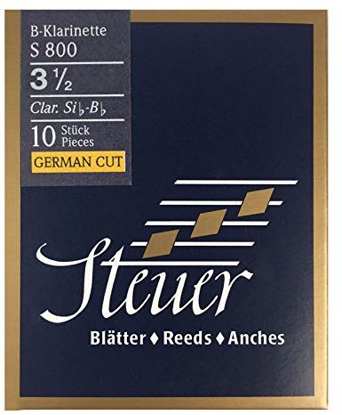 Steuer reed BB clarinet Blue Line S800 German cut pack of 10 size 3 1/2