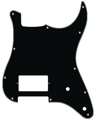 Pickguard E-Gitarre I Standart 11-Loch 3-lagig Schwarz H