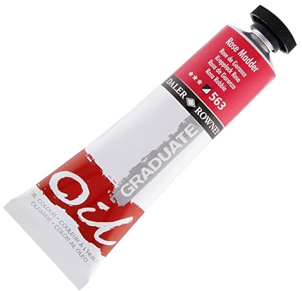 Daler-Rowney Graduate Oil Paint, Aluminium Tube, 1.28oz - 38 ml, Rose Madder