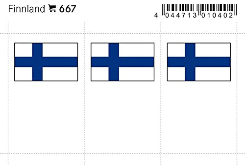 Lindner 667 Feuillet de drapeaux en couleur: Finlande