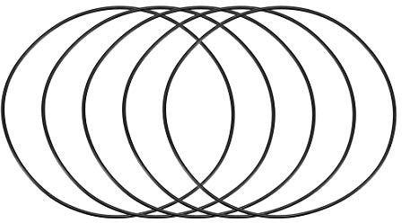 sourcing map 5Stk. Nitrilkautschuk O-Ringe 120 mm AD 116 mm ID 2 mm Breite metrische Dichtung