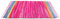 Bestlivings Flickenteppich 120 x 180 cm aus handgewebter Baumwolle in Pink - Rosa, viele Variationen