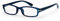 Filtral Hochwertige eckige Lesebrille aus Kunststoff/Vollrand mit Federbügel in dunkelblau, +2,50 dpt. F4540926