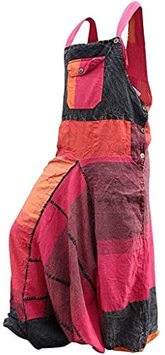 SHOPOHOLIC FASHION Mens Womens Unisex Hippy Patch Dungarees (S/M,Patch)