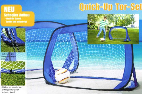 Unbekannt Quick-Up Tor-Set - mobiles Fußballtor x 2