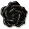 Island Piercings Leder Design Ring Rose schwarz grössenverstellbar Handarbeit AR070h