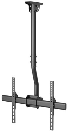 ProMounts Premium Ceiling TV Mount, Hanging Swivel TV Mount Bracket for Flat/Curved Displays Fits Most 37-90 inch LCD LED OLED TVs