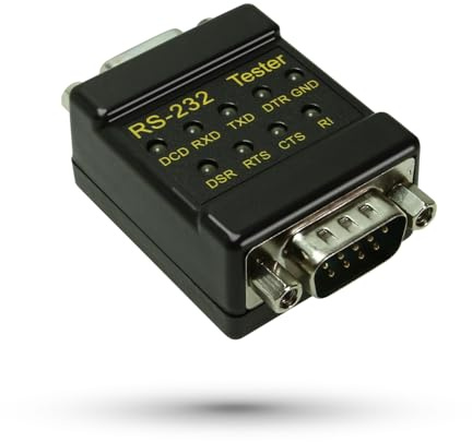 CableMax® RS-232 LED Link Tester DB-9 maschio a DB-9 femmina