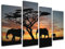 Visario Leinwandbilder 6066 Bilder auf Leinwand Afrika Tiere Savanne, 130 x 80 cm