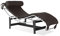 Charles Le Corbusier LC4 Chaiselongue dunkelbraun - Modernist Lounge Chaiselongue mit gleitender Position - Braun, Leder