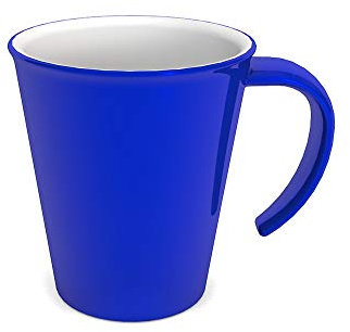 Ornamin Mug 300 ml Blue (Model 1201) / coffee mug, reusable mug, tea cup, camping mug, sturdy plastic mug