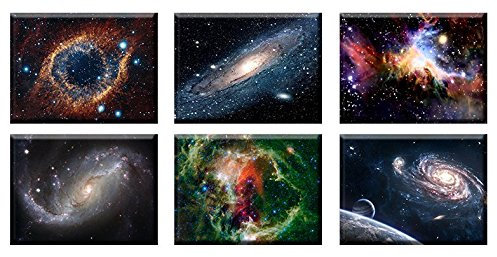 time4art Weltall Universum Space Kosmos Hubble 6 BILDERN 40x30cm Print Canvas Bild auf Keilrahmen Leinwand
