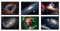 time4art Weltall Universum Space Kosmos Hubble 6 BILDERN 40x30cm Print Canvas Bild auf Keilrahmen Leinwand