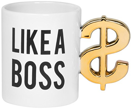Thumbs Up! Tazza Like a Boss, Ceramica, Bianco, 8.5 x 13 x 7 cm