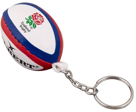 Porte-Clé Ballon de Rugby Gilbert - Blanc