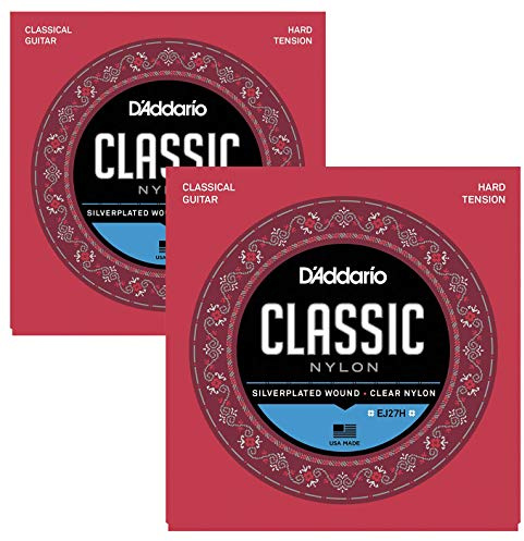 D'Addario Classic nylon guitar strings hard tension EJ27H (2 PACKS)