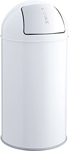 helit H2401705 - Push-Abfallbehälter „the dome“ 30 L, weiß