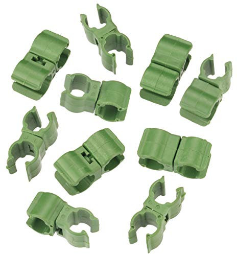 Meister Stabverbinder-Clips - Praktisches Set mit 10 Stück - Zum Verbinden einzelner Pflanzstäbe - Für die Erstellung individueller Stützgitter / Multifunktionsclips für Rankgitter / FLOR78855