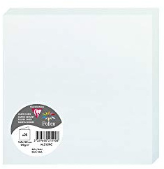 Clairefontaine 2159C Packung (mit 25 Doppelkarten Pollen, Gefaltet, 160 x 160mm) 210g, Blau