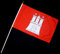Stock-Flagge 30 x 45 : Hamburg