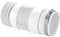 McAlpine WC-F21R Straight Back to Wall Flexible WC Connector, White