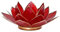 Porte Bougie Fleur de Lotus rouge et or 1er chakra