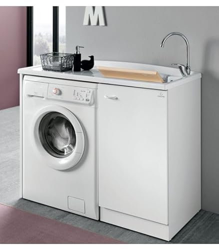 Geromin Arredamenti 7009PRIMACLS Lavatoio Base con Cesto, Bianco