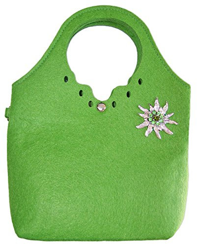 Trachtentasche kleiner Shopper mit Edelweiß Grün
