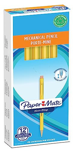 Paper Mate Non-Stop portemine | 0,7 mm | HB #2 | corps jaune | boîte de 12