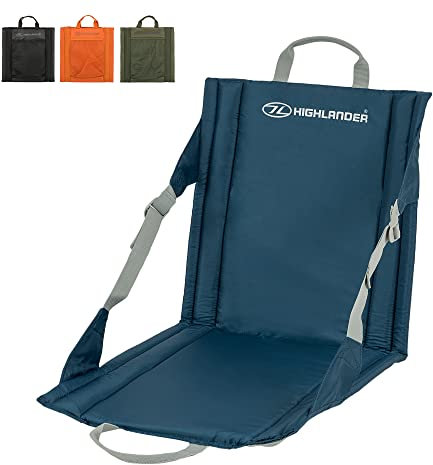 Highlander Outdoor Sit Mat - Portable Seat With Back Support - Lightweight for Picnic, Stadium, Beach, or Festival Use