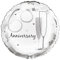 Round 18 60th Anniversary Foil Helium Balloon (Not Inflated) - Champagne Flutes