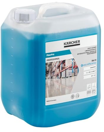 Karcher FloorPro Deep Cleaner RM 69 eco Efficiency, 10 LTR | Removes stubborn grease and oil stains from commercial kitchen tiles and grout without leaving a sticky, dulling residue