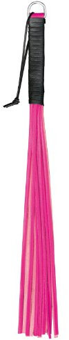 Bondage Rindsleder Leder Peitsche pink 45cm mit 16 Riemen