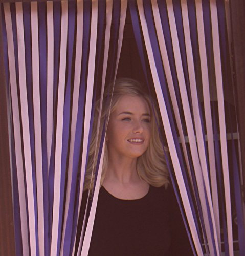 Heavy Duty Bug Blind/Fly Blind-80cm wide (Standard UK door width)- Complete With Screw In Fitting Hooks For Wooden Door frames. (PURPLE/PINK)