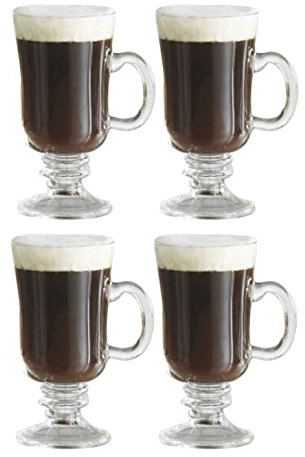 Irish Coffee / Latte Glasses 225ml Dishwasher safe. (Set of 4)