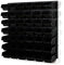 46 tlg Wandregal Boxen Lagerregal Stapelbox Gr.3 schwarz Regal Werkstatt Garage