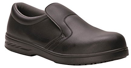 Portwest Mocasín De Seguridad Steelite S2, Tamaño: 46, Color: Negro, FW81BKR46