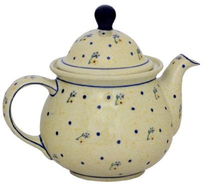 Blue Rose Polish Pottery Country Meadow Large Teapot