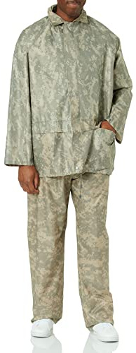 Mil-Tec Regenanzug Herren (2-teilig) • Wasserabweisender Regenanzug • Leichte Regenjacke mit Kapuze & Regenhose • Regenschutz für Outdoor Aktivitäten • Regenbekleidung inkl. Tragebeutel