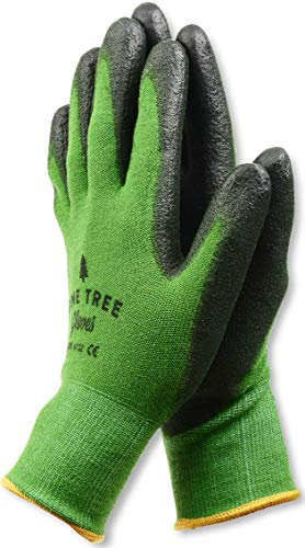 Gants de travail en fibres de bambou pour homme et femme Gants de travail de haute sensibilité pour le jardinage, la pêche, ouverture de coquillages, travaux de restauration et bien plus encore. Naturellement respirants! Disponibles en taille S, M, L et XL, vert
