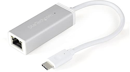 StarTech.com Adaptateur USB-C vers Gigabit Ethernet - Aluminium - Compatible avec le port Thunderbolt 3 - Adaptateur Réseau USB de Type-C (US1GC30A)
