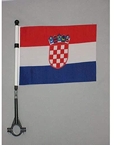 AZ FLAG - Fahrradfahne Kroatien - 21x14 cm - Kroatische Fahrradflagge 14 x 21 Cm - Fahrrad Flaggen