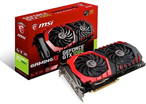 MSI Nvidia GeForce GTX 1060 GAMING X 6G (6GB) Graphics Card GDDR5 PCI-E (3 x DisplayPort) HDMI DVI
